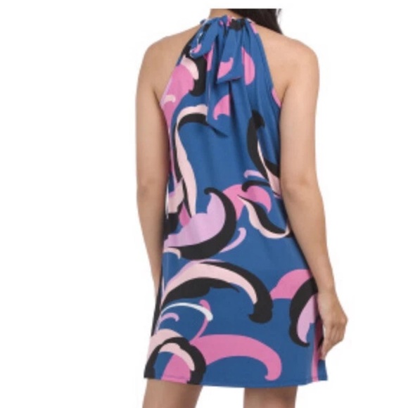 Trina Turk Vibrant Blue and Pink Mini Dress - Picture 2 of 7